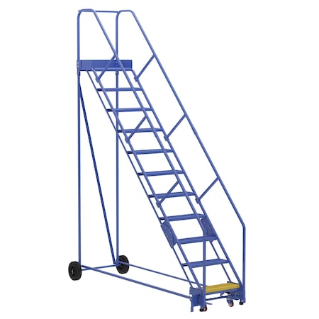 Vestil 140 H Steel Warehouse Ladder, 50 deg Perf, 11 Step, 14", 11 Steps LAD-11-14-P-EZ